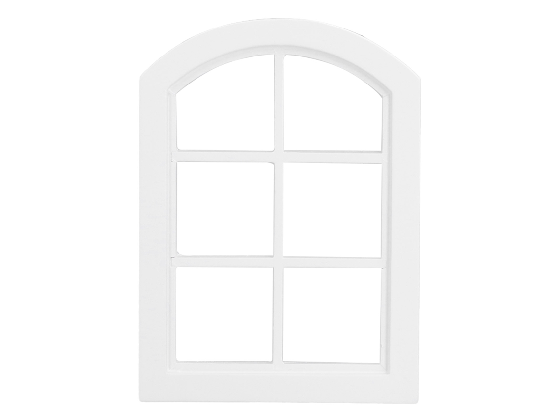 Ats-ventana Arco Para Casita De Muñecas Miniatura Con 6 Paneles Blancos Muebles De Mini Casa De Muñecas