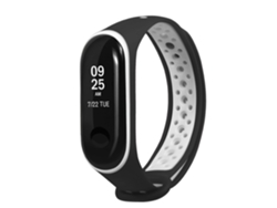 Pulsera deportiva de silicona compatible con Xiaomi Band 25x1x2 cm. Color negro.