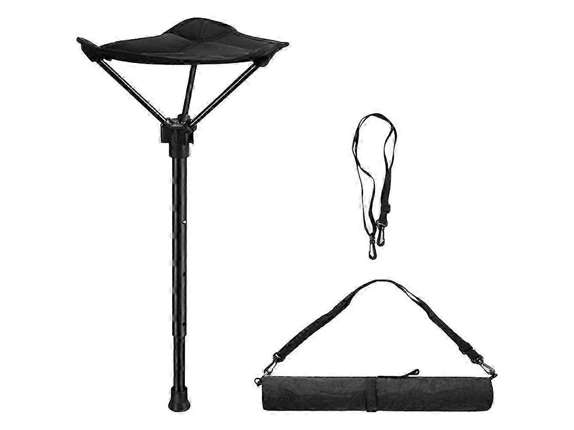 Bastón plegable con trípode/silla de altura ajustable