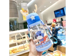 Botella de agua infantil de 600 ml con diseño creativo de antílope, vaso portátil MDUG para alimentación (Estilo 1)
