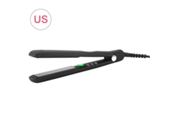Pinza para el cabello de cerámica y turmalina con temperatura ajustable de 90 a 230 °C, herramienta de peinado, enchufe estadounidense 02
