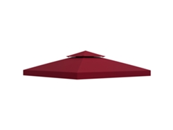 VPMKP - Cubierta Outsunny para pabellón 3x3 m toldo rojo vino