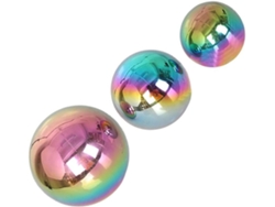Kichouse Juego De 3 Esferas Reflectantes De Acero Inoxidable Para Decoración De Jardín Y Hogar. Bolas De Espejo Pulidas