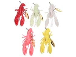2026rebe-5pcs Señuelos De Pesca De Camarón De Silicona 9cm 12.5g Flotantes Huecos Multicolor Para Agua Dulce Y Salada