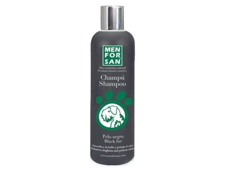 Champú para Perros MEN FOR SAN Intensificador Pelo Negro (300ml)