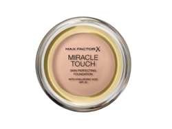 Base de maquillaje cremosa perfeccionadora de la piel Miracle Touch de Max Factor, fórmula innovadora, tono 40 marfil, 11,5 g