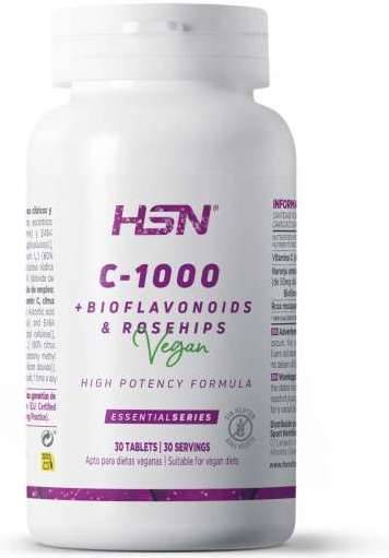 Complemento Alimentar HSN Vitamina C + Bioflavonoides + Rosa Mosqueta (30 tabletas)