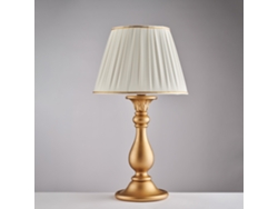 Lucca - Lámpara De Madera Oro Antiguo 1 Luz Con Pantalla Dm.35 H.60 - Ø35 - Bl271-lm-or