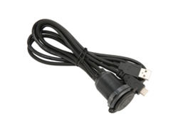 Cable Para Montaje En Panel Con 2 Puertos Usb 2.0 Y Usb Tipo-c Para Coche, Moto, Barco Con Luz Led, 1 M