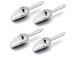 Conjunto De 4 Colheres De Inox 3oz - Pequenas, Versáteis E Duráveis Para Cozinha, Festas E Armazenamento