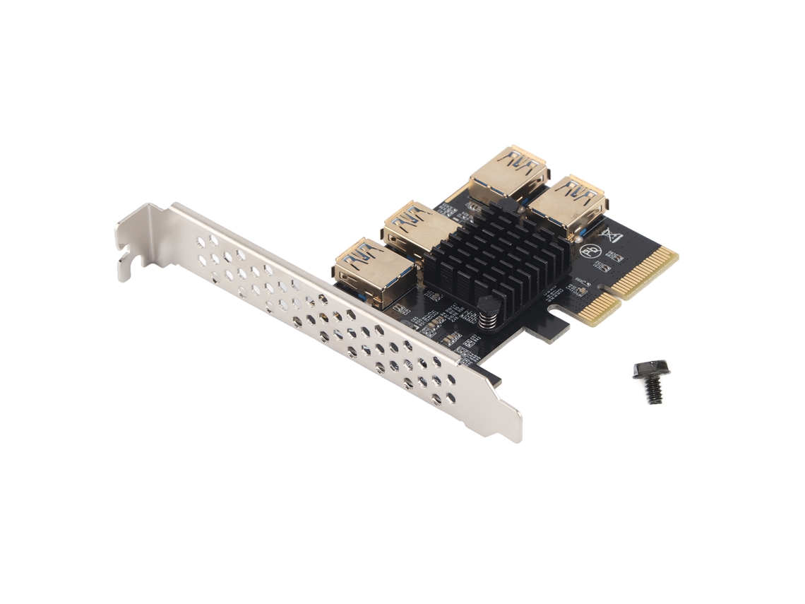 Tarjeta Riser Pci‑e 1 A 4 Adaptador De Ranura Pci Express 16x Splitter De Minería De Gpu Usb 3.0