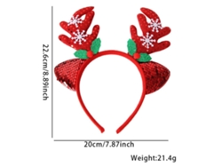 Diadema navideña con cuernos, accesorio navideño brillante, ideal para fiestas, cosplay y uso diario Aeuzwr (estilo 59)