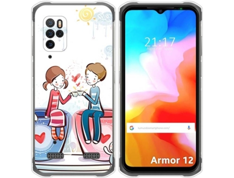Carcasa Ulefone Armor 12 5G TUMUNDOSMARTPHONE Dibujos Café Multicolor