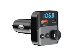 Transmisor FM para reproductor de MP3 en vehículo, compatible con modo de llamada Bluetooth 5.3, 36W.