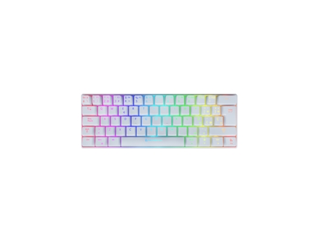 Teclado Mecánico Inalámbrico Gaming NEWSKILL Pyros Ivory 60% | RGB | Macros | Antighosting | Switch Outemu | Blanco