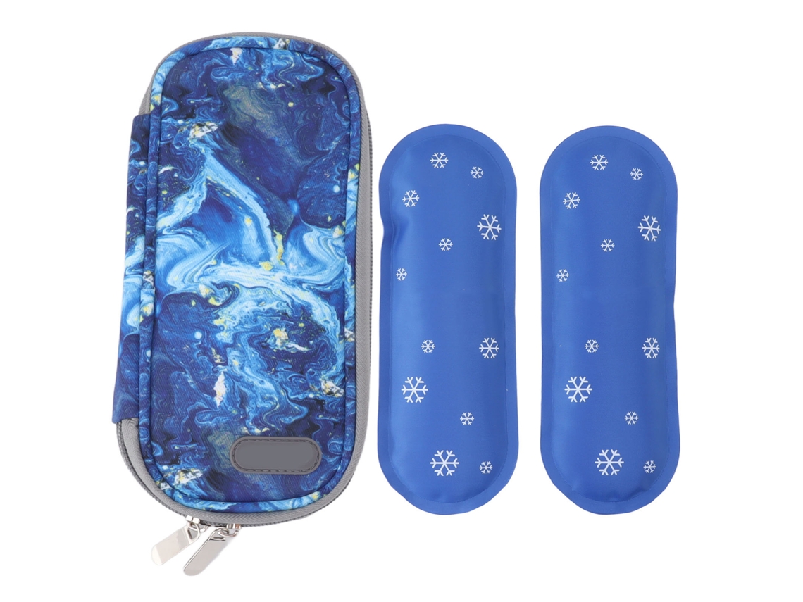 Bolsa Térmica Compacta Y Ligera Para Insulina Con Cremallera Y Bolsa De Hielo Para Uso En Interiores Y Exteriores.