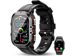 Reloj inteligente deportivo para exteriores con pantalla AMOLED de 1,96 pulgadas, resistente al agua hasta 5 atm, con más de 100 modos deportivos y monitoreo Yizhood