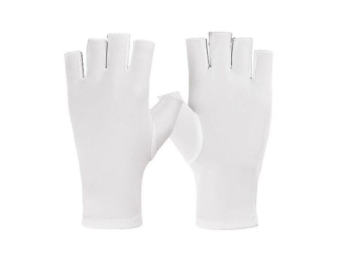 Guantes de manicura de gel con protección UV de medio dedo, lámpara de uñas de gel, guantes deportivos para conducir GOKOCO