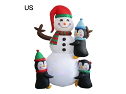 Figura inflable de pingüino de nieve para Navidad