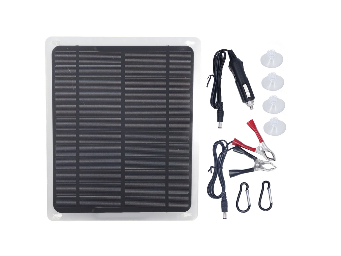 Cargador de batería para coche con panel solar de 20 W y 12 V CHABERLU