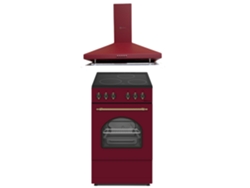 Solthermic® Combo Pack Estufa Vtc Roja Rustica 50x50 Extractor H60p Roja Burdeos
