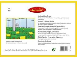 Trampa Adhesiva para Insectos AEROXON 40 x 25cm 12 Tiras