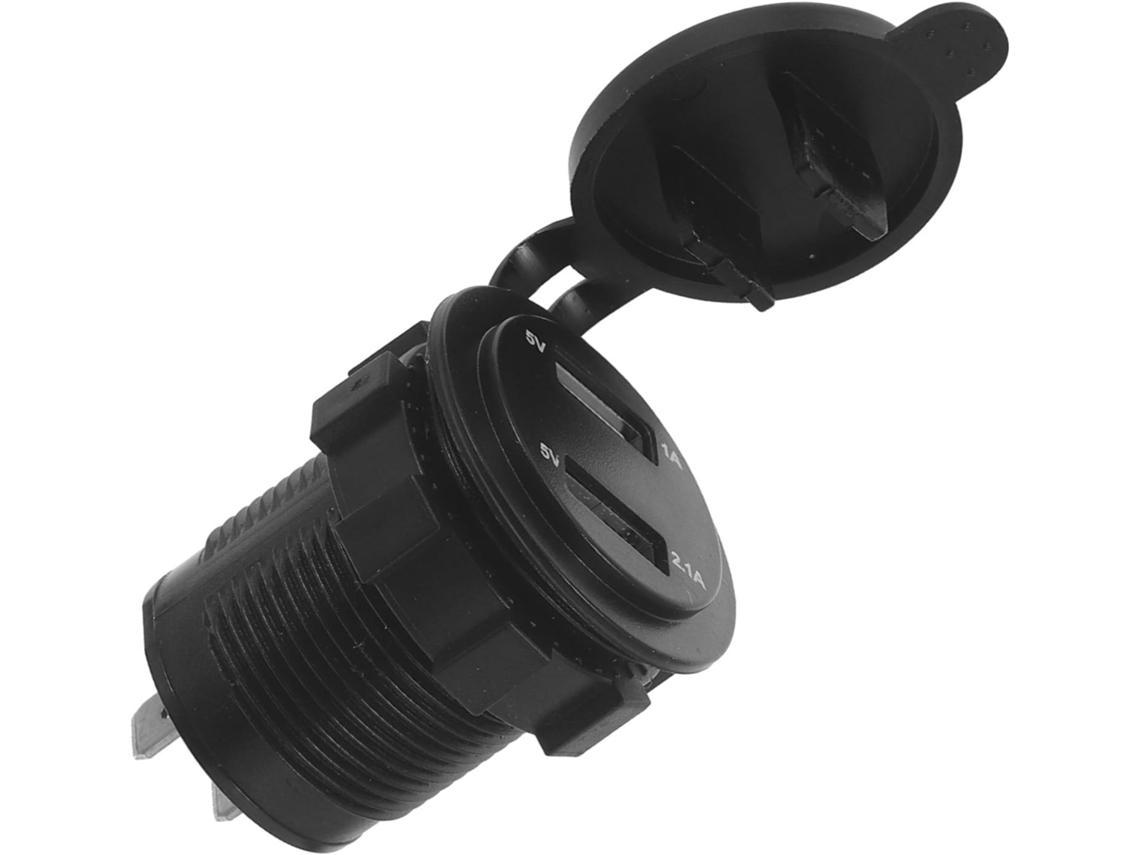 Soporte De Carga Usb De Doble Puerto Para Motocicleta, Compatible Con Teléfonos Y Dispositivos Gps.