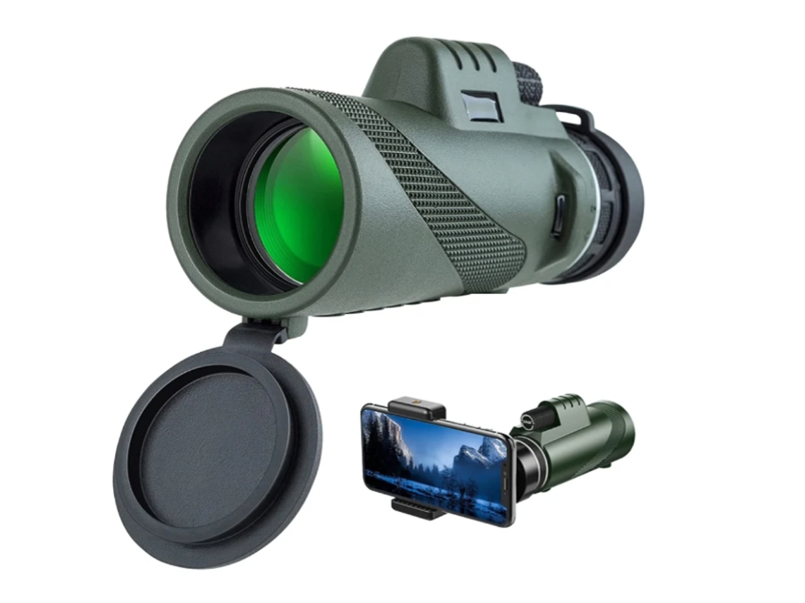 Telescopio monocular Bestvite Dual Focus HD (verde)