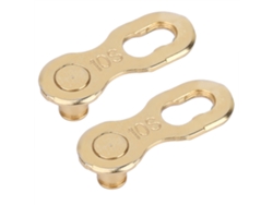 Conector De Cadena Para Bicicleta De Montaña De 10 Velocidades, Hebilla Mágica, Aleación De Acero Dorado, Resistente.