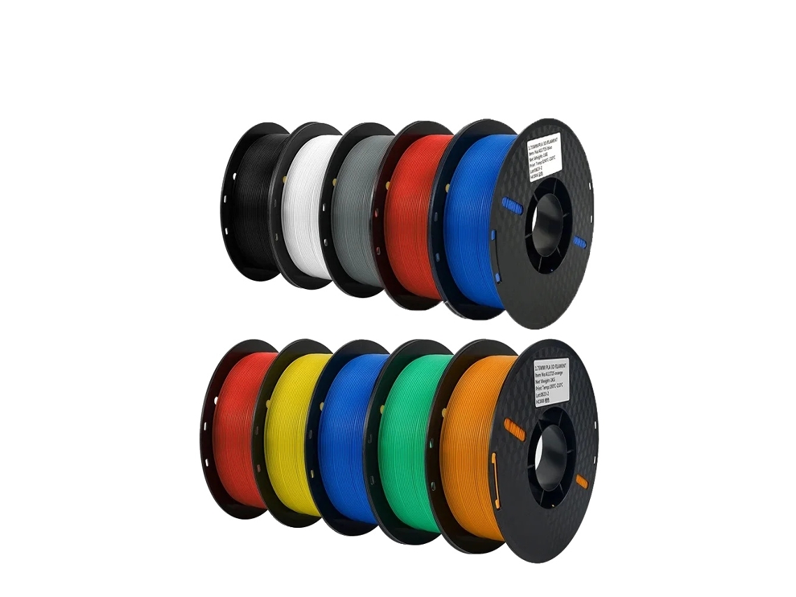 Filamento PLA para impresora 3D, diámetro de 1,75 mm, rollo de 1 kg, mezcla de PLA de 10 kg (A OEM)