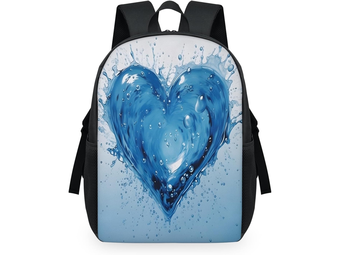 Mochila Tropicallife Estampado Artístico Corazones Para Niños Niñas Hombres Mujeres Multiusos Mochila Escol