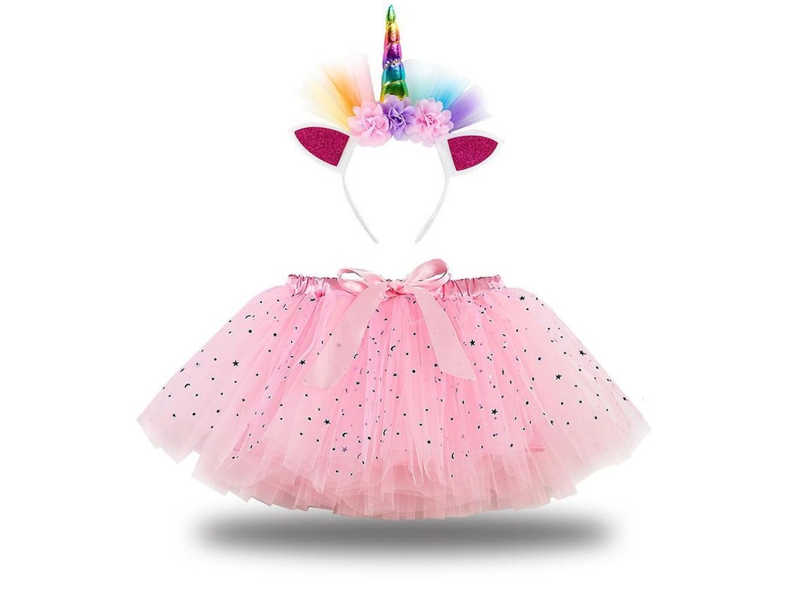 2026-disfraz De Unicornio Princesa Con Falda Tutú Arcoíris Y Diadema Para Niñas Carnaval