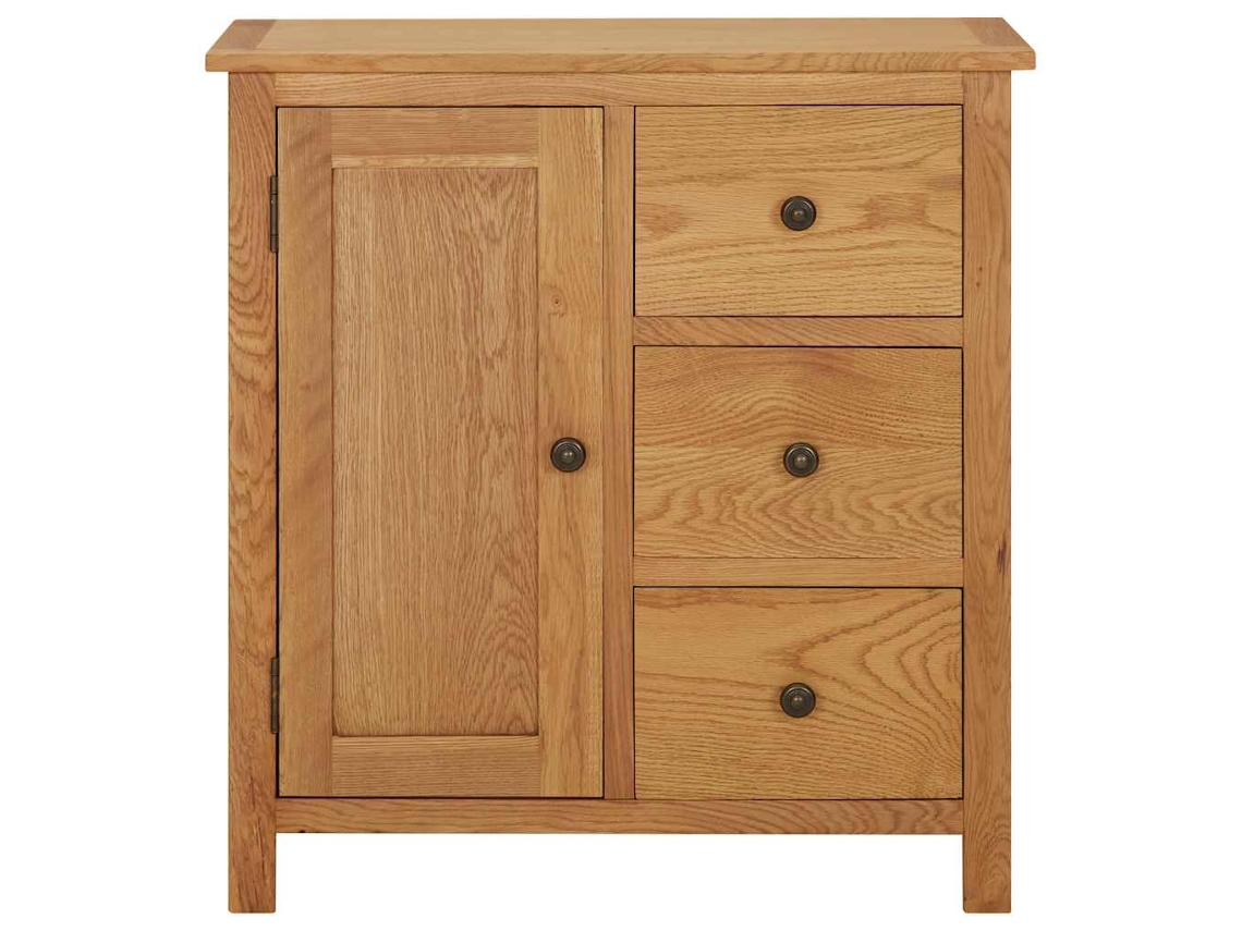 Maison Exclusive - Aparador De Madera Maciza De Roble 70x35x75 Cm