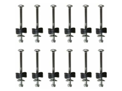 Repuesto Para Cama Elástica: 12 Espaciadores Con Tornillos De Acero Galvanizado - Tornillo De 6 Mm X 77 Mm