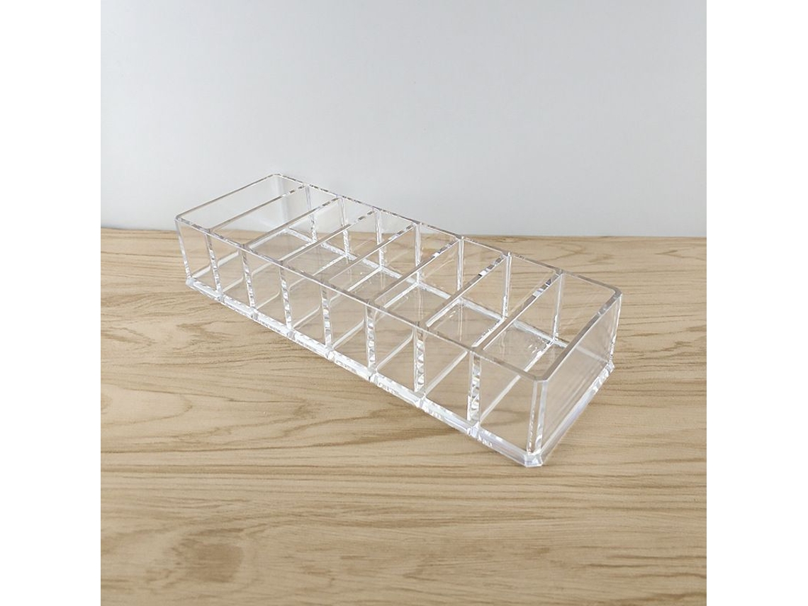 2026-organizador De Maquillaje De Acrílico Transparente Linjou, 8 Espacios Para Paletas De Sombras Y Cosméticos Pequeños