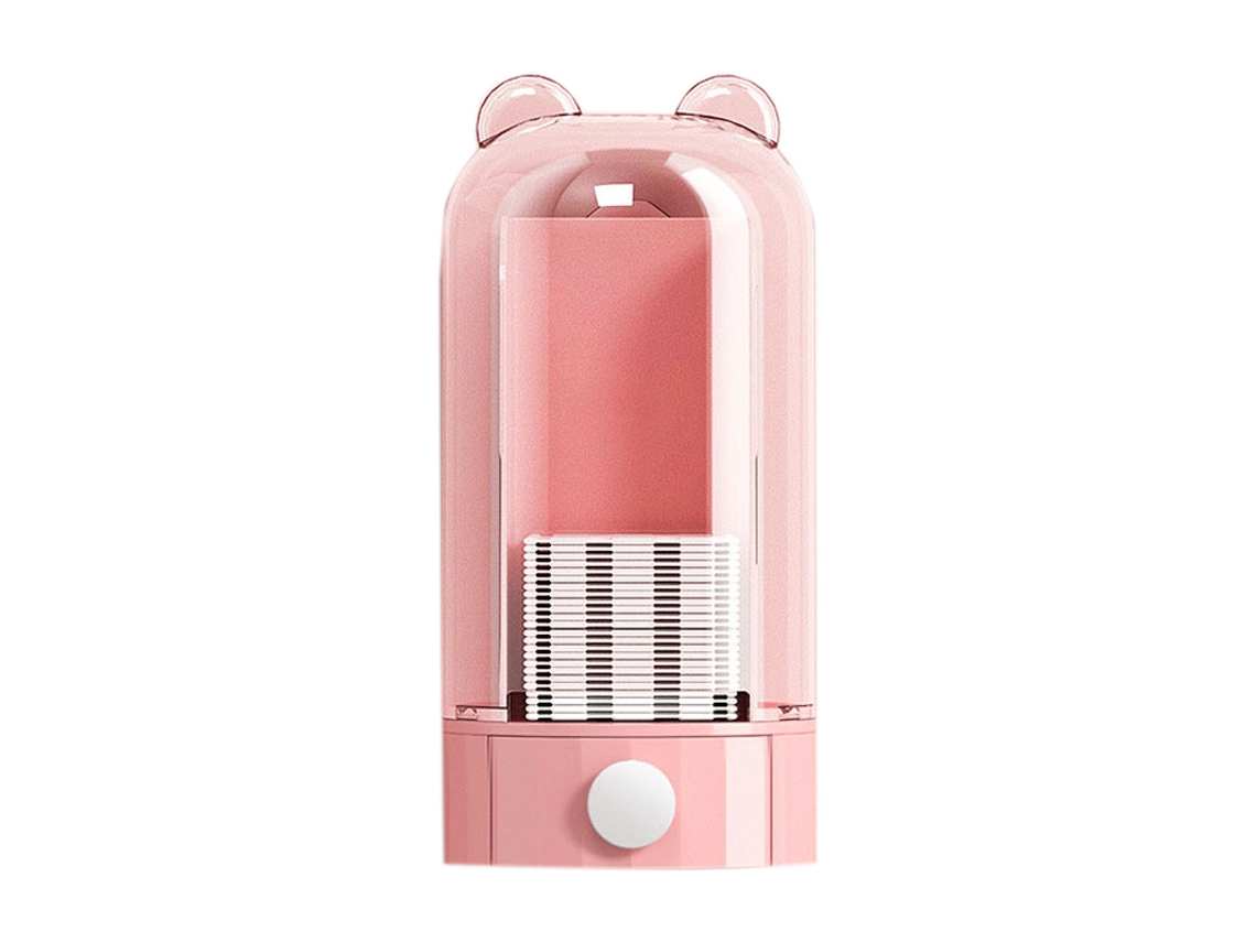 Dispensador Automático De Toallitas De Algodón Contra Polvo, Montado En La Pared, Color Rosa