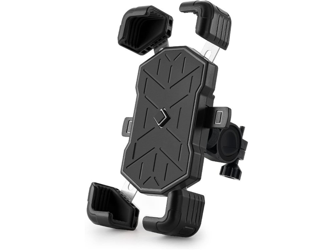 Soporte para teléfono móvil para motocicleta/bicicleta, compatible con teléfonos móviles de 4,5 a 7,2 pulgadas, resistente a impactos JYTGALX (negro)