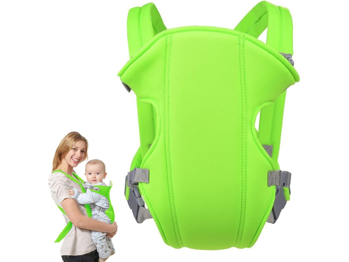 Portabebés ergonómico y transpirable, ajustable por delante y por detrás, de 3 a 16 meses, color verde Digitallab