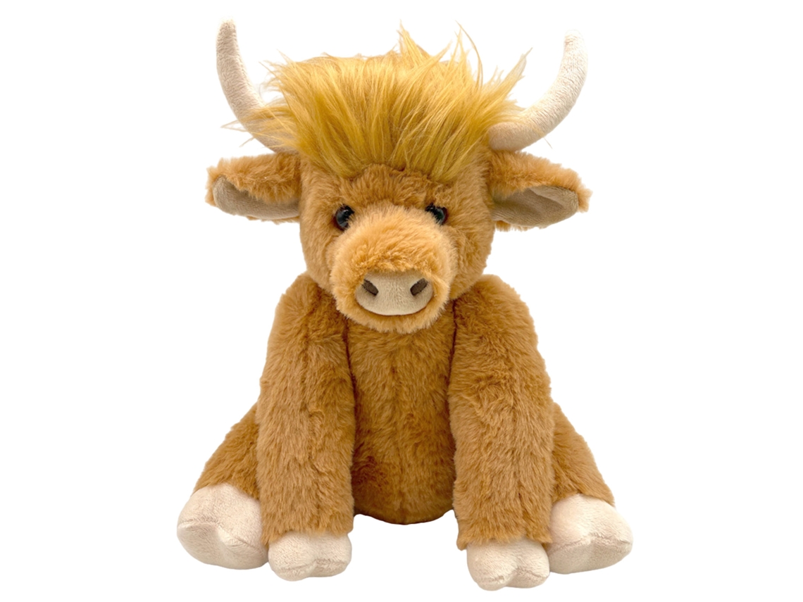Lindo Y Suave Peluche De Vaca De Las Tierras Altas De 25 Cm Con Sonido De Mugido Para Decoración.