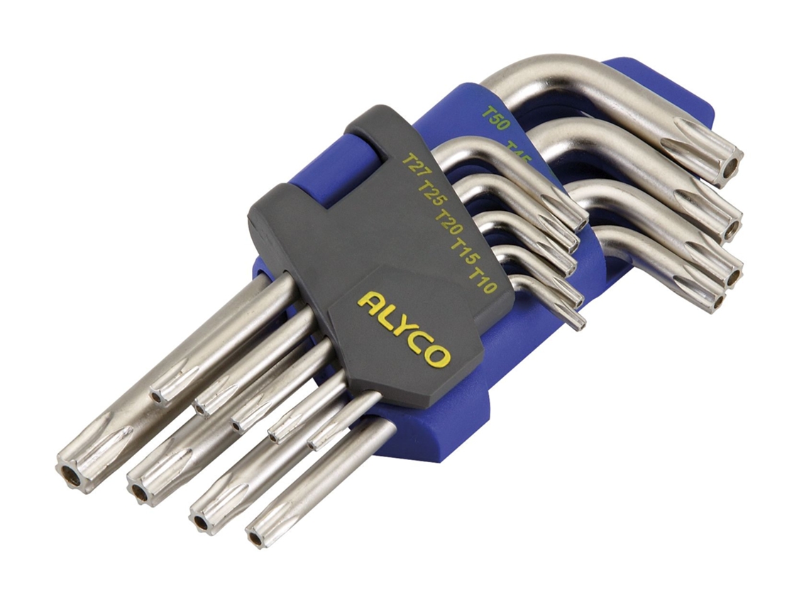 Juego 9 Llaves Acodadas Torx Inv T10-T50 ALYCO