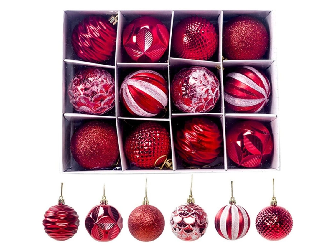 VVJIJILLY Decorações De Natal Brilhantes, Grandes Enfeites De Natal, Enfeites De Natal Pendurados À Prova De Quebra, Glitter Brilhante Adorna Sua Temporada Fest