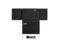 Teclado Bt Compacto Plegable Con Gran Touchpad Inalámbrico Portátil Recargable Universal Para Windows/ios/android