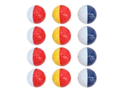 Pelotas De Golf De Alta Elasticidad Y Larga Distancia, Diseño Bicolor, Numeradas, Para Práctica Y Competición, 12 Unidades, Superficie Brillante.
