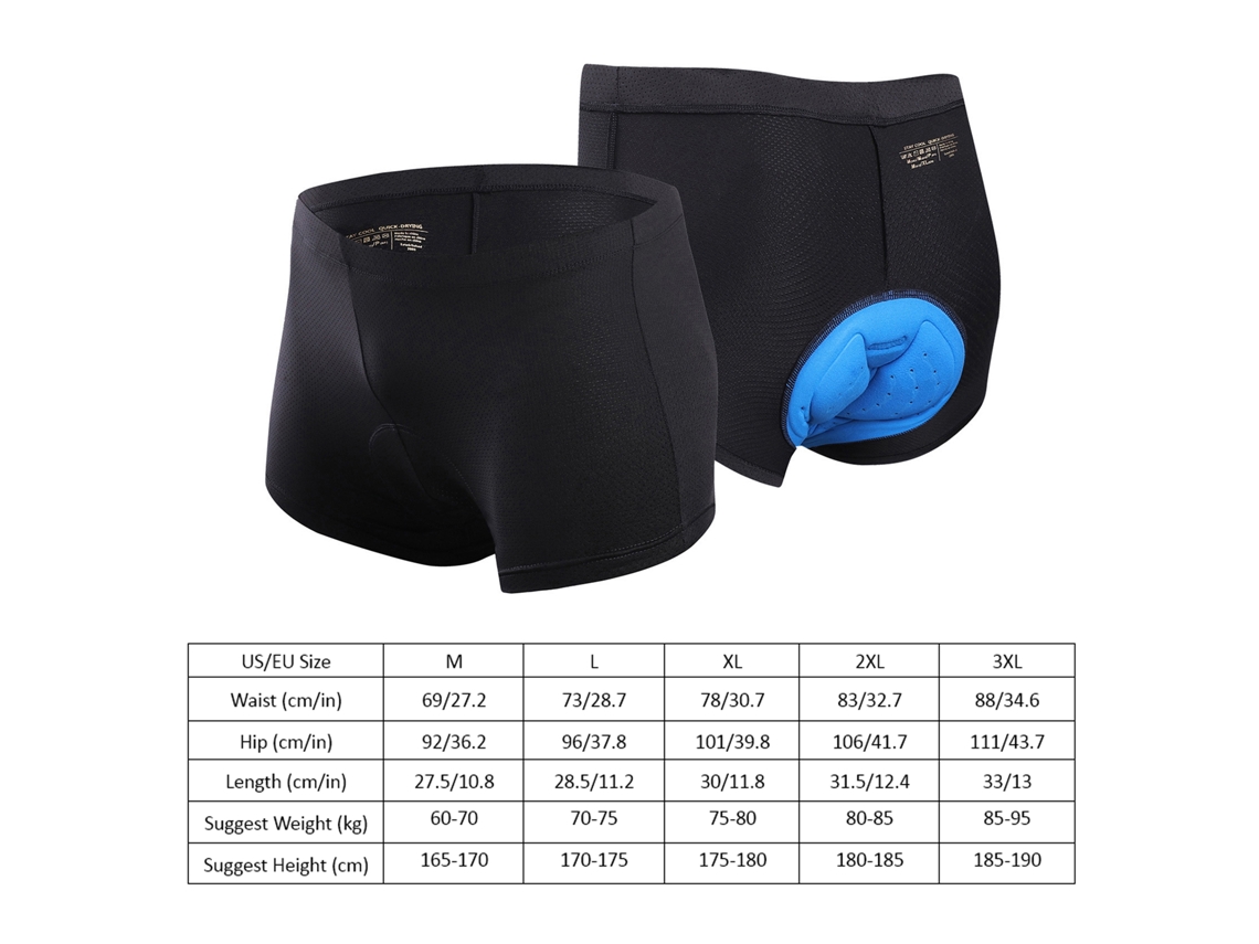 Calzoncillos Ciclismo Unisex Relleno 3d Cortos Transpirables Secado Rápido Para Hombre Y Mujer