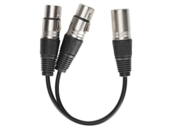 Cable Estéreo Balanceado Xlr Macho A Doble Xlr Hembra De 1 M Para Micrófono Y Audio