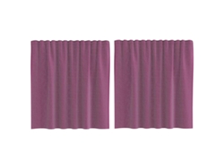 Conjunto 2 Cortina De Voile Vidaxl Púrpura Tela