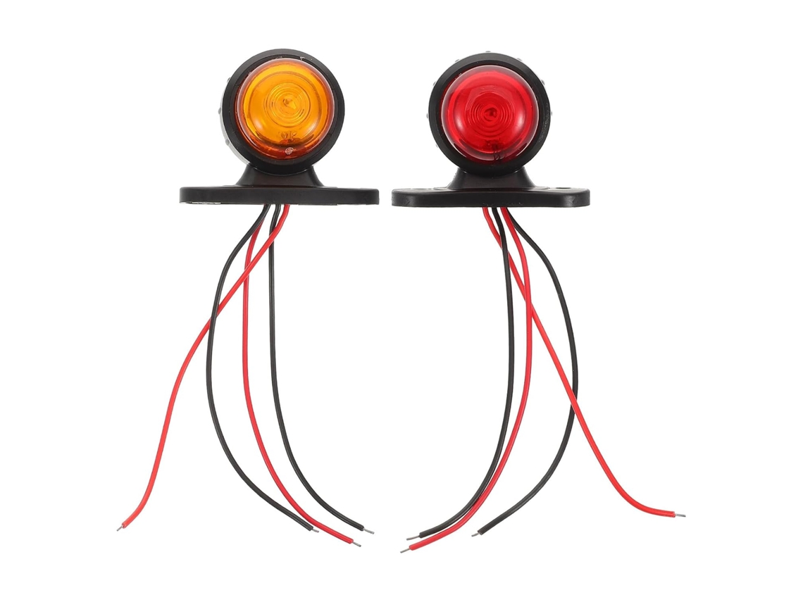 Luzes De Sinalização Lateral De Dupla Face Com 2 Leds Para Reboques E Caminhões, À Prova D'água.