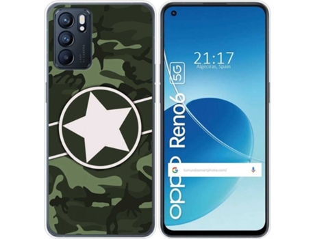 Carcasa Oppo Reno 6 5G TUMUNDOSMARTPHONE Camuflaje 01