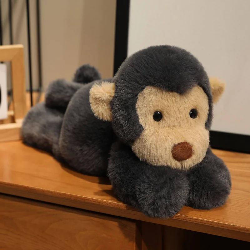 (negro, 40 Cm) Lindo Peluche Realista De Mono De Anime Con Dibujos Animados