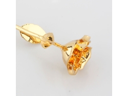 Rosa Real Premium Chapada En Oro Con Tallo Largo - Regalo Para El Día De La Madre O Cumpleaños